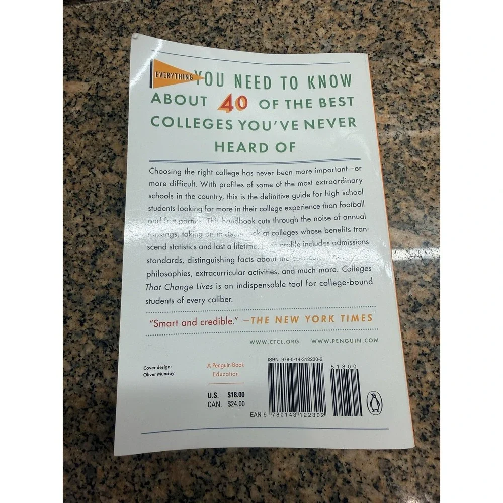 Colleges That Change Lives 40 Schools Loren Pope Paperback College Guide Book